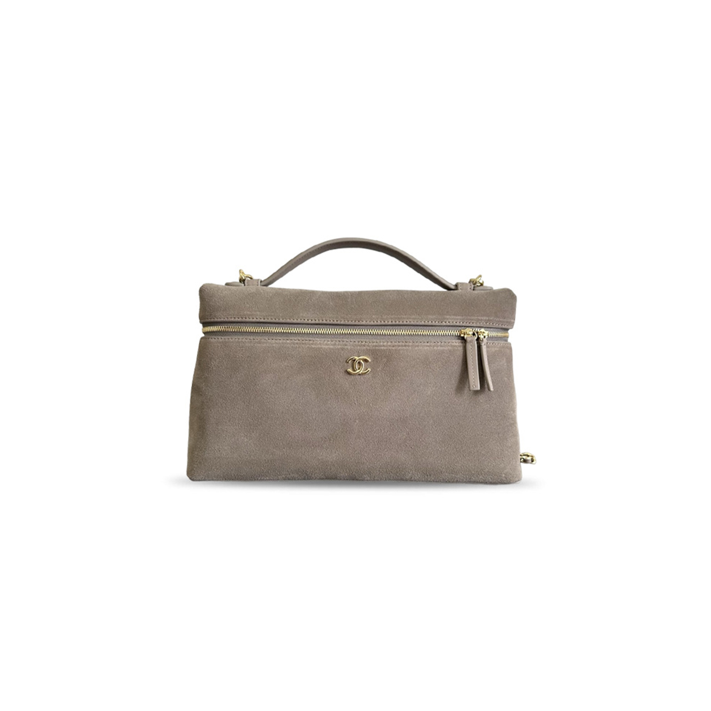 CHANEL MASTER SLIM TOP HANDLE VANITY CASE SUEDE (29*18*5.5cm)
